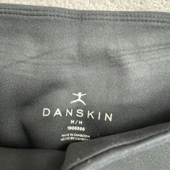 Danskin Women's M Satin Stitch 7/8 Legging Black Salt Side Pocket M0834 - Picture 7 of 11